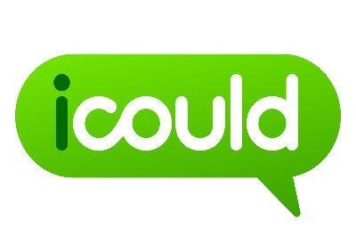 Speech bubble as icould logo