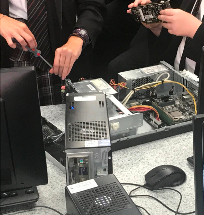 Working on computer hardware