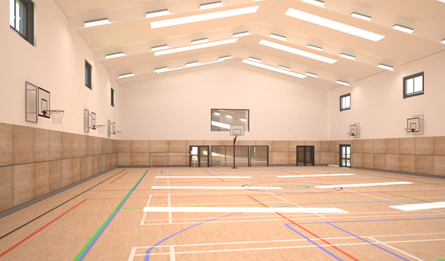 Proposed sports hall interior